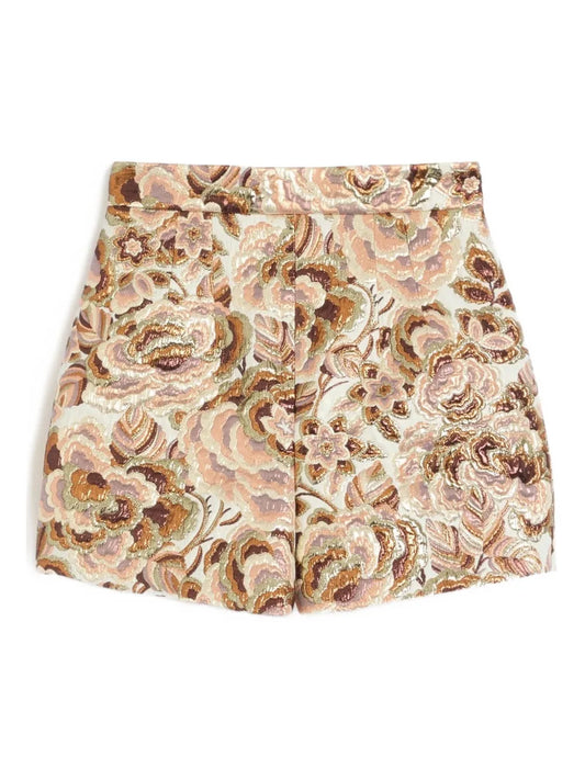 Floral-Jacquard Shorts