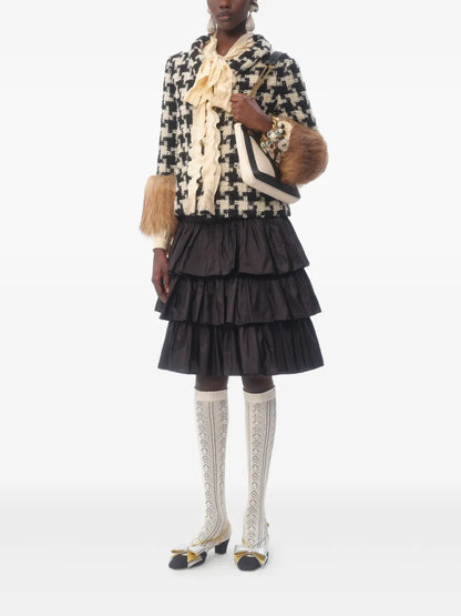 Pied-De-Poule Tweed Jacket