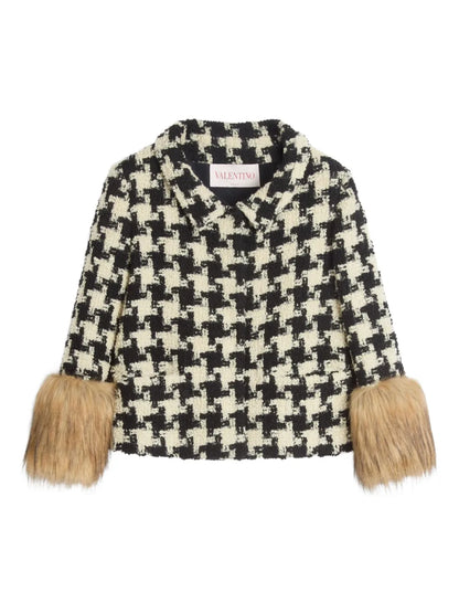 Pied-De-Poule Tweed Jacket