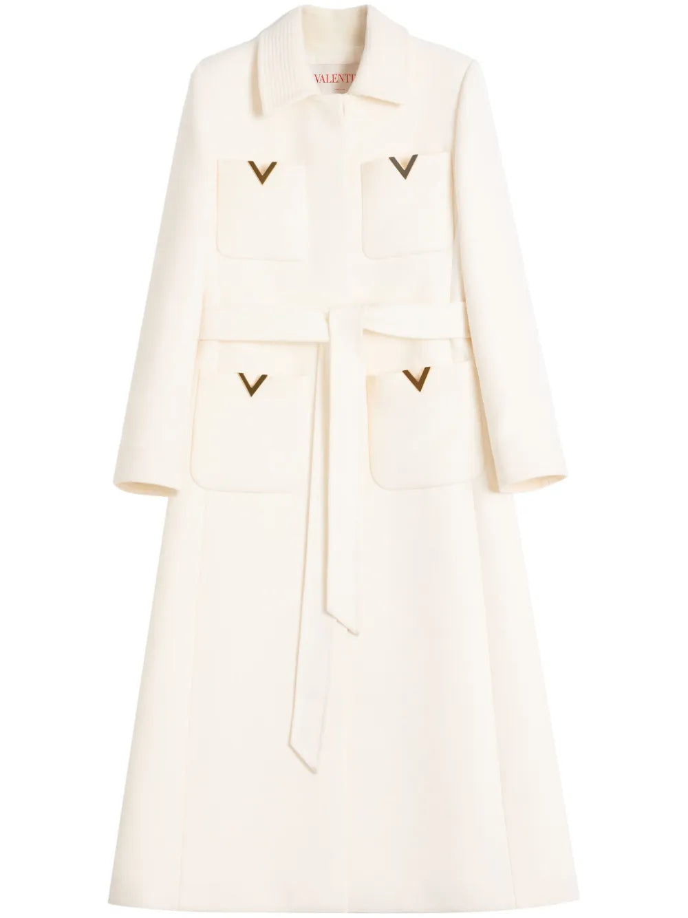 Drill Double-Breasted Coat