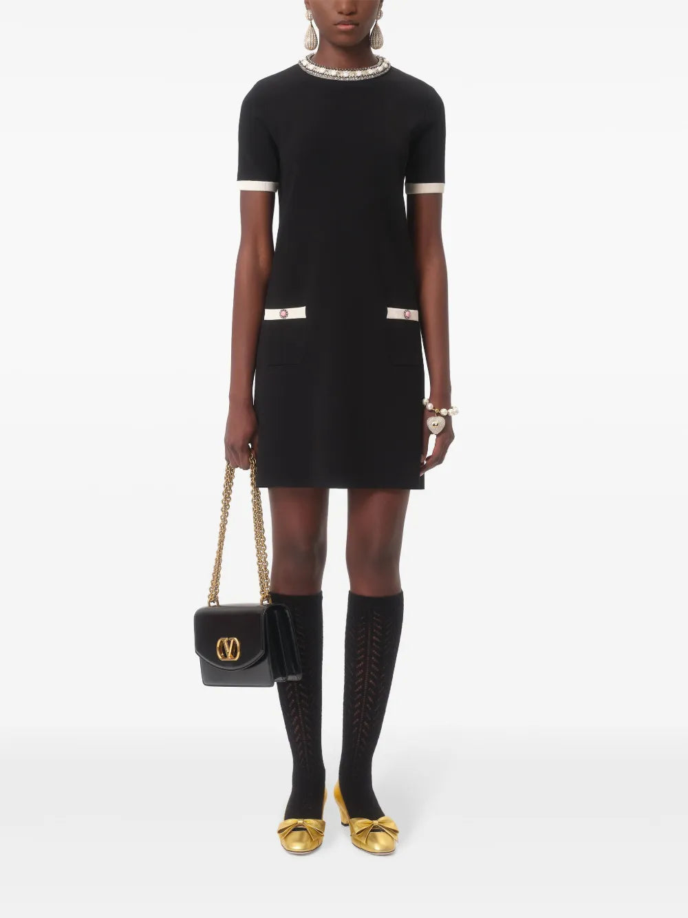 Embroidered Mini Dress