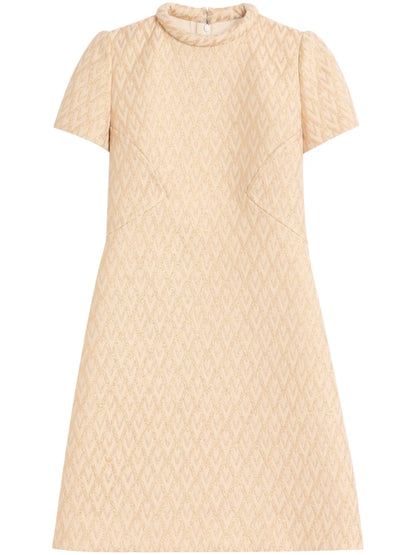 Toute La V Lurex Jacquard Mini Dress