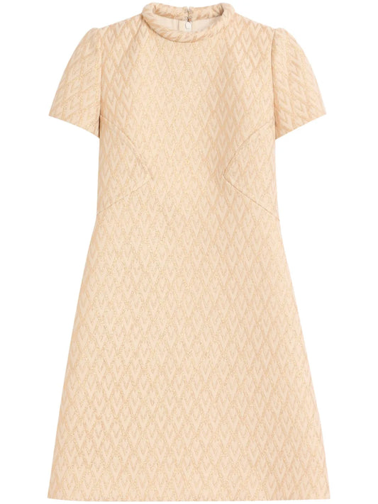 Toute La V Lurex Jacquard Mini Dress