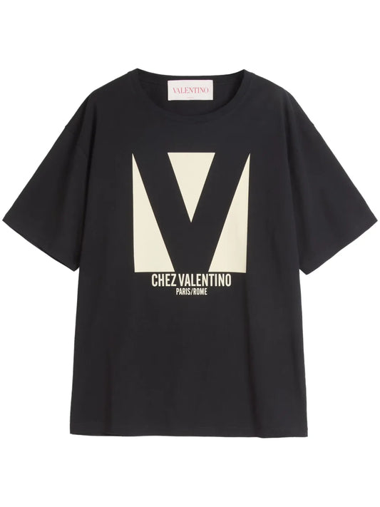 Chez Valentino-Print T-Shirt