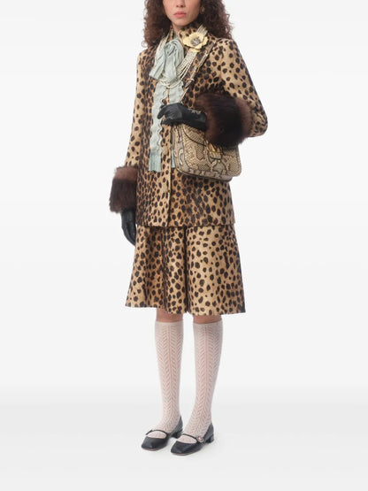 Jaguar Spots Wool Skirt