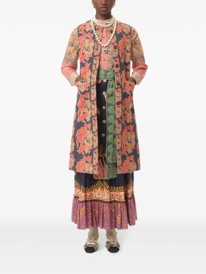 Paisley-Print Maxi Skirt