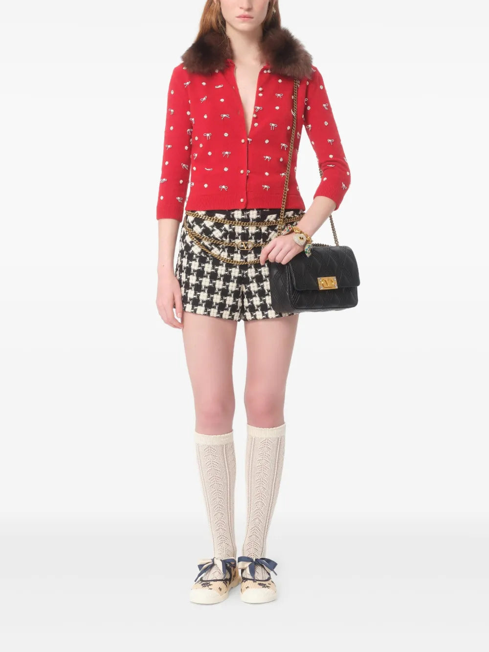 Damier Light Tweed Shorts