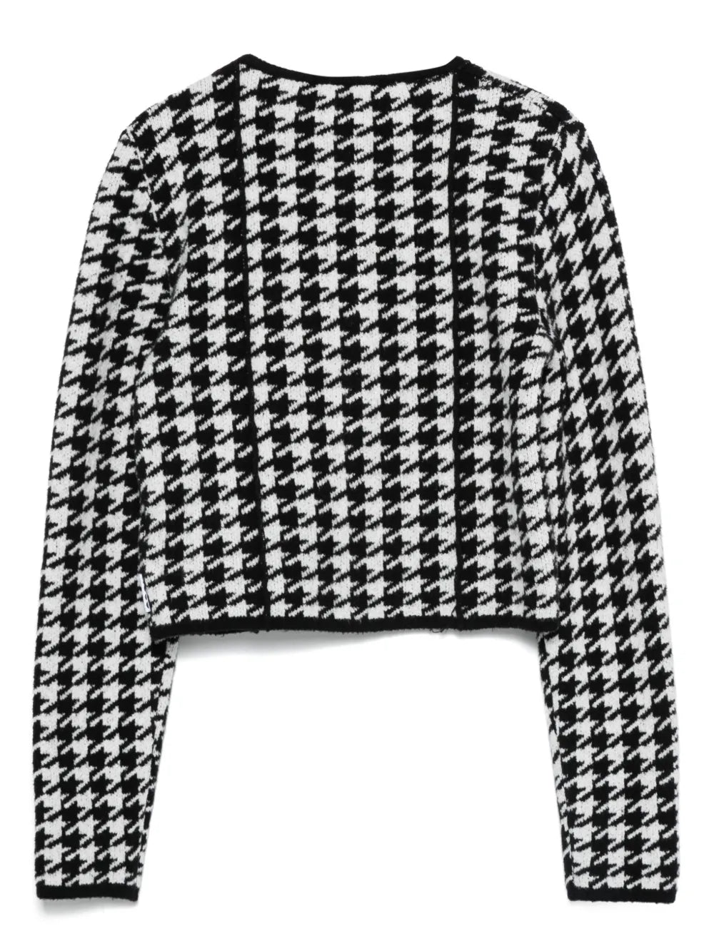 Houndstooth-Pattern Cardigan