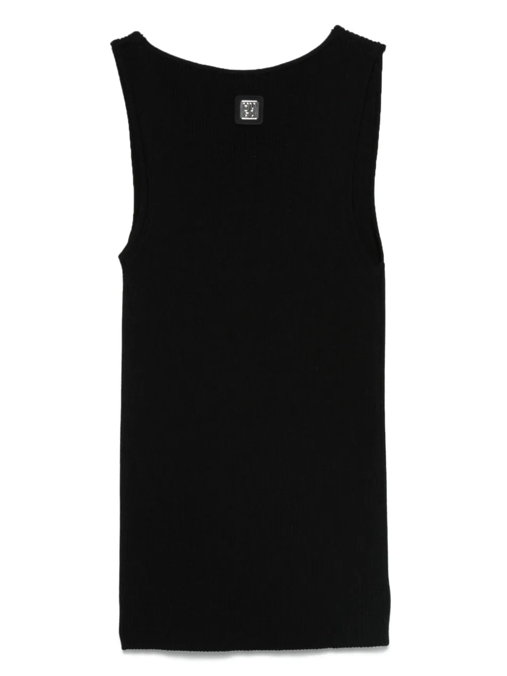 Sleeveless Asymmetric V-Neck Knitted Top
