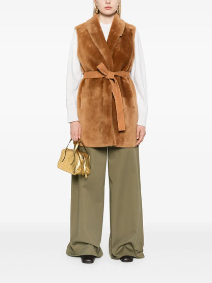 Shearling Sleeveless Coat