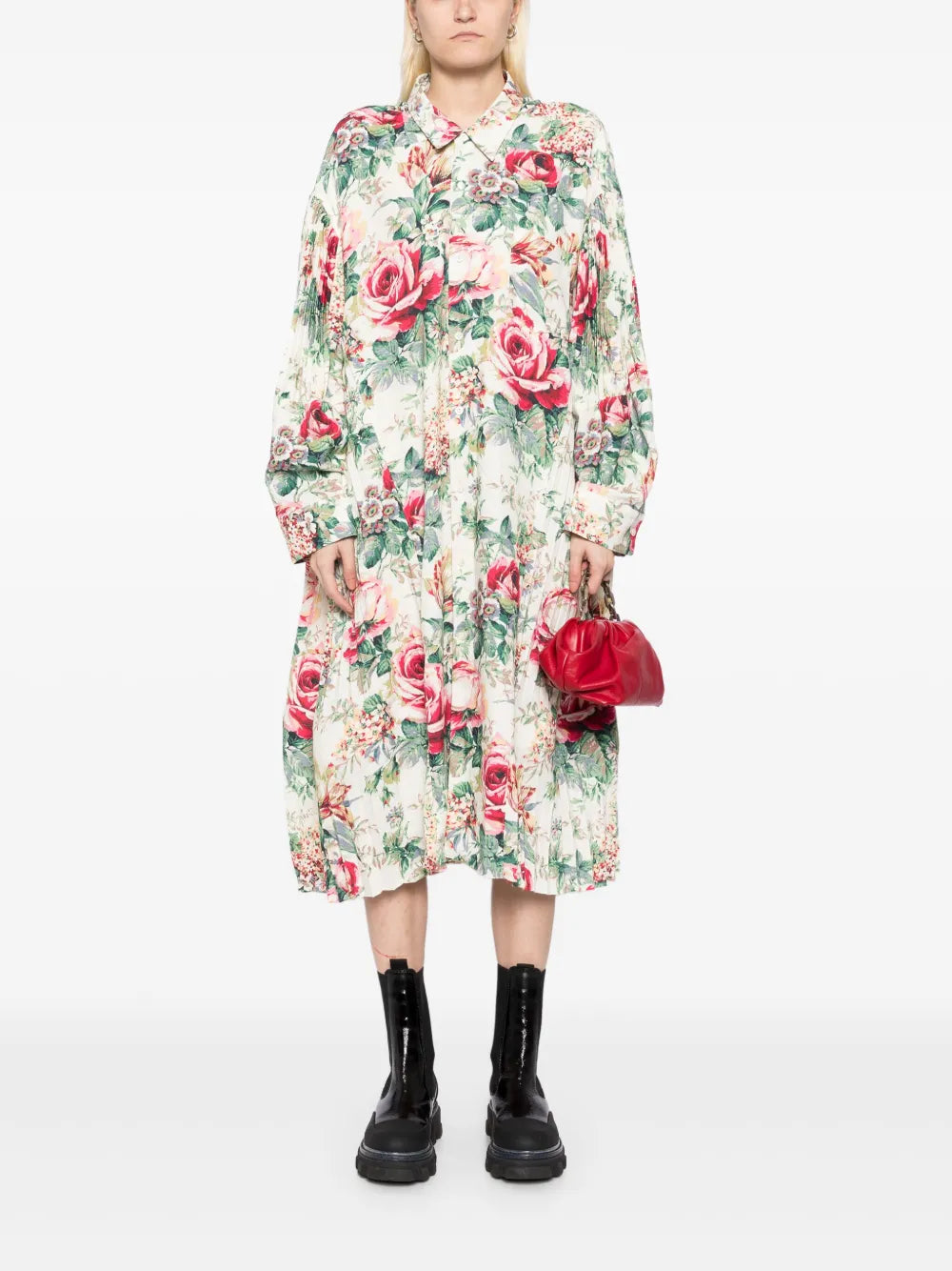 Floral-Print Shirt Dress