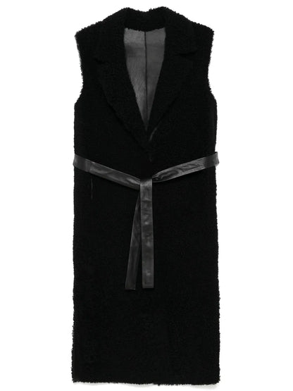 Shearling Sleeveless Coat