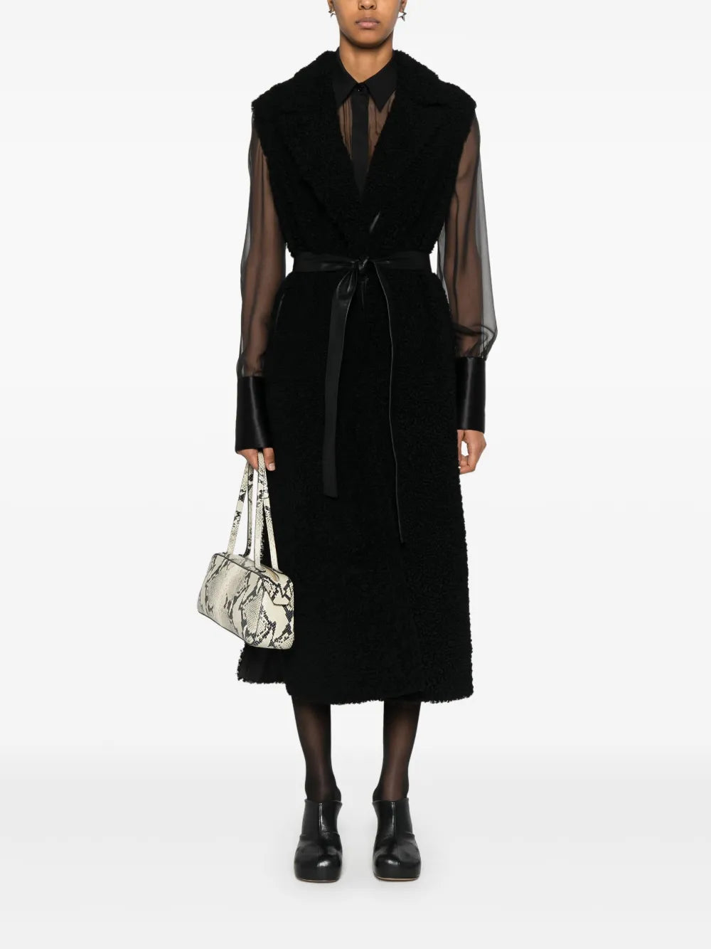 Shearling Sleeveless Coat