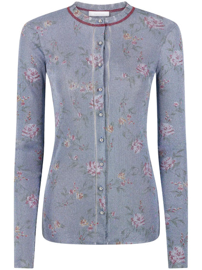 Floral-Print Cardigan