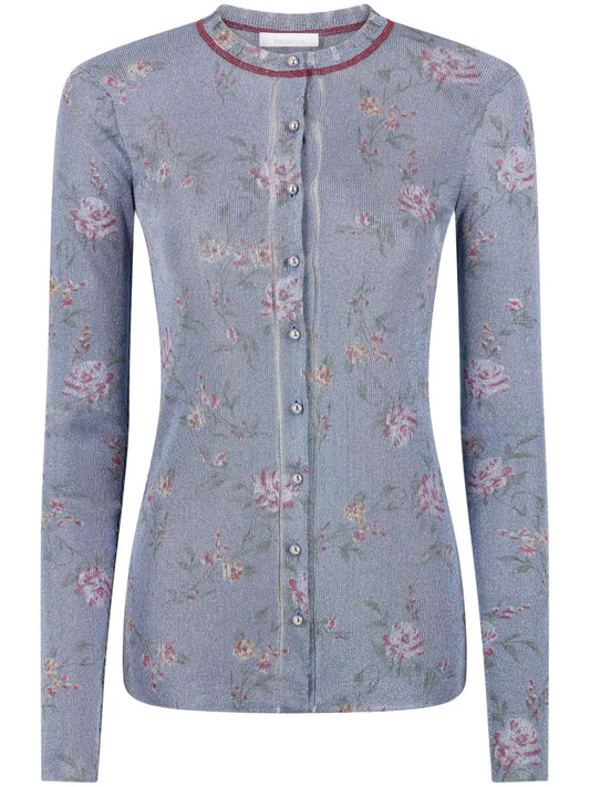 Floral-Print Cardigan
