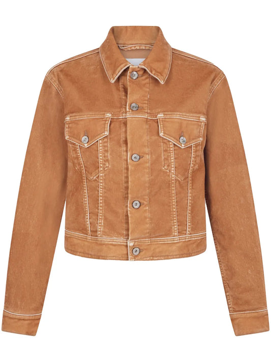 Contrast-Stitching Jacket