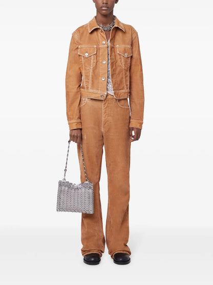 Contrast-Stitching Jacket