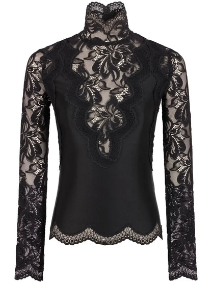Long-Sleeve Lace Top