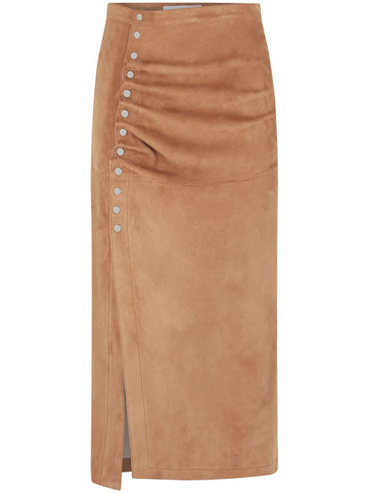 Suede Midi Skirt