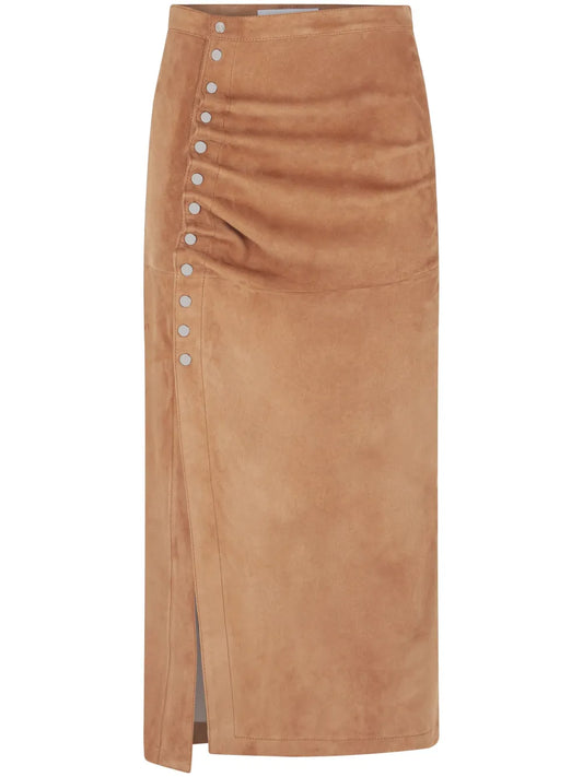 Suede Midi Skirt