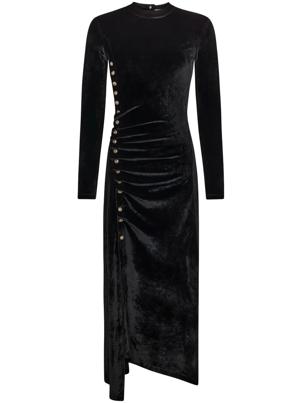 Draped Velvet Maxi Dress