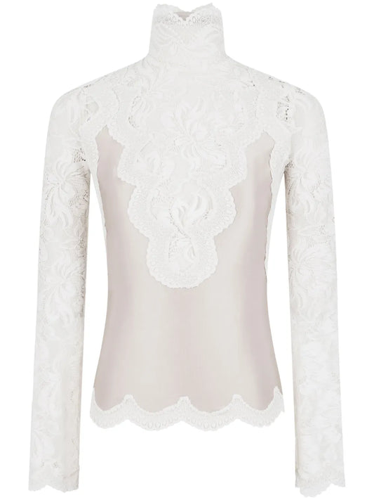Long-Sleeve Lace Top