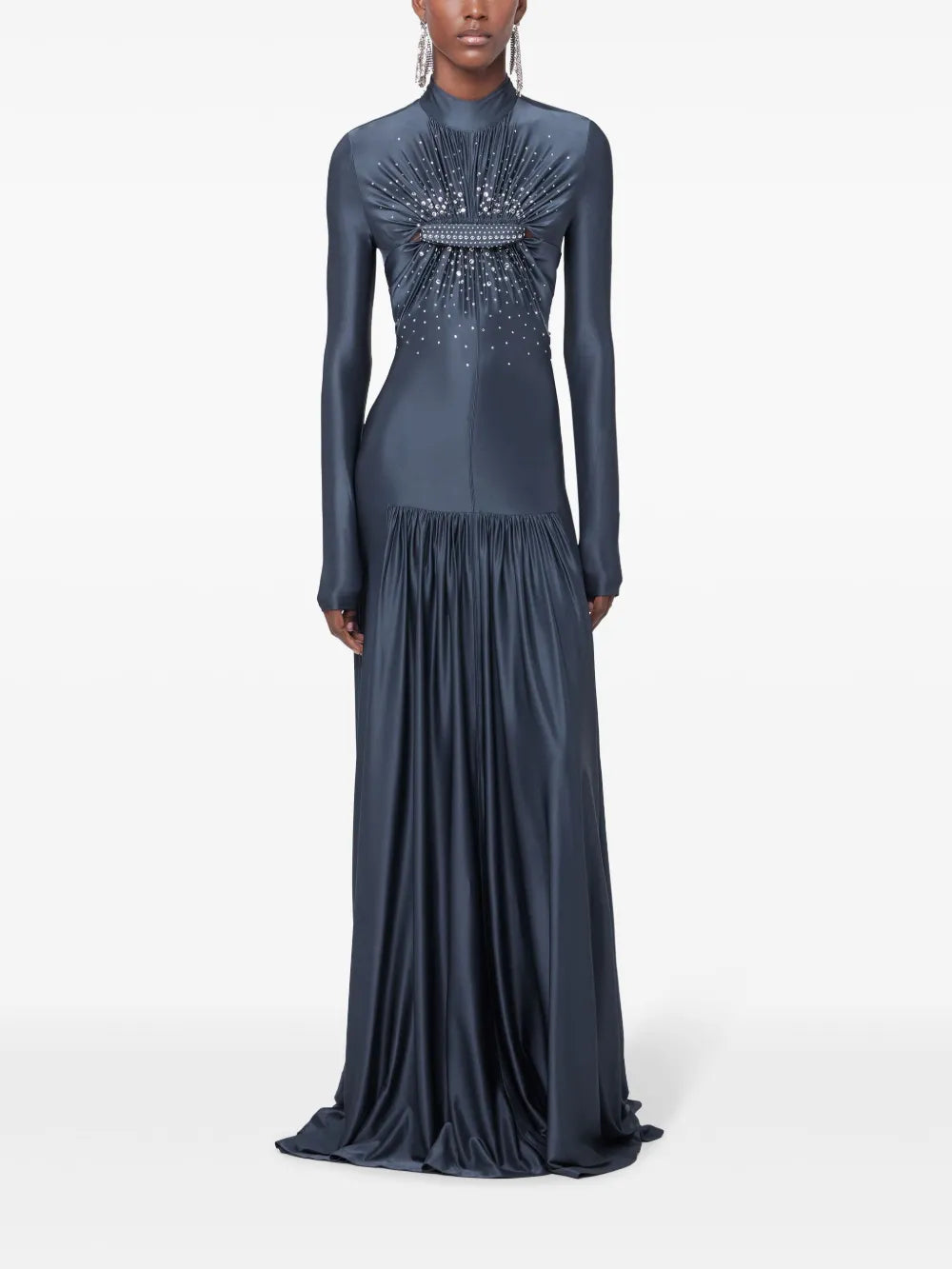 Embroidered Jersey Gown