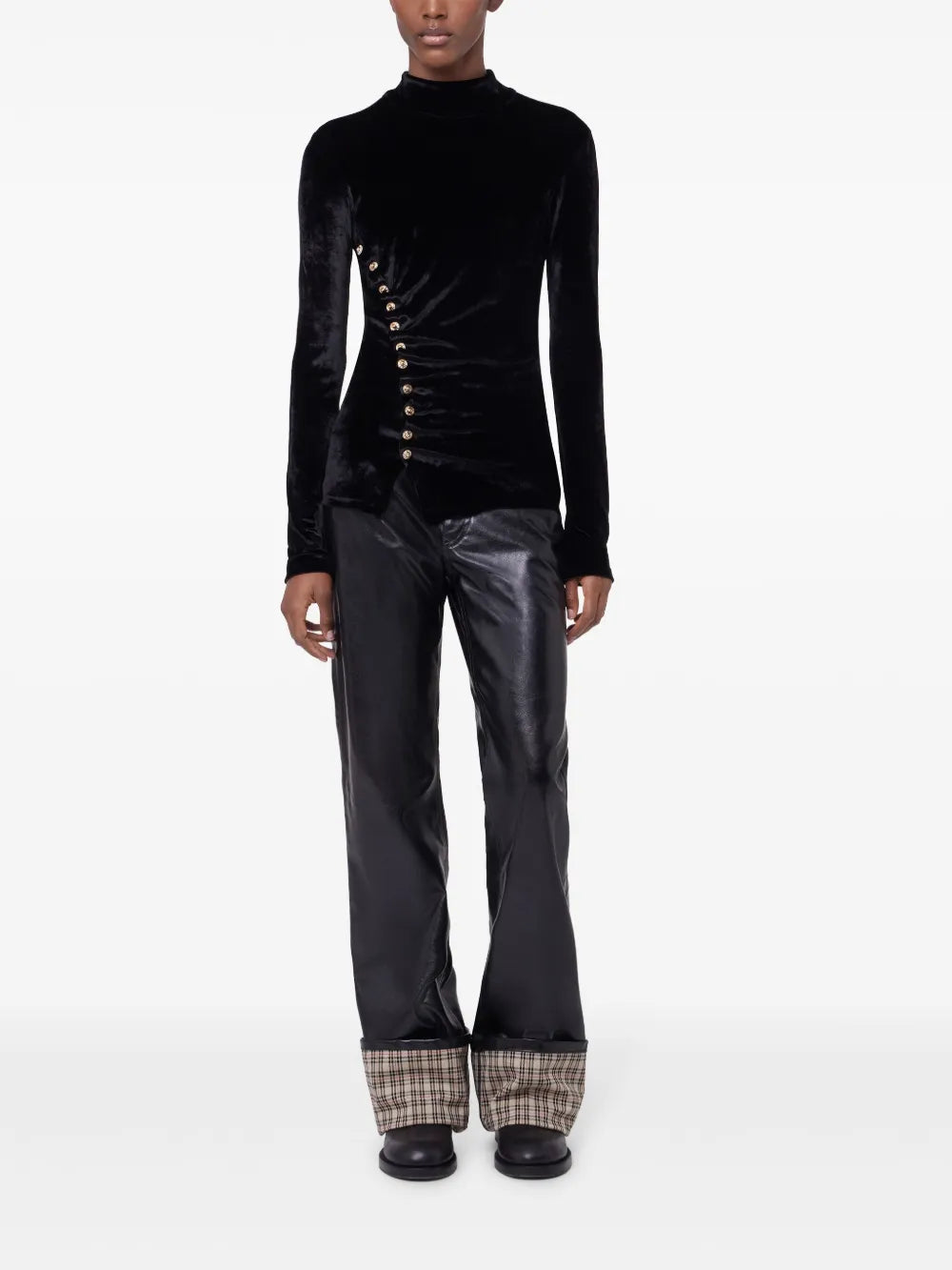 Draped Velvet Top