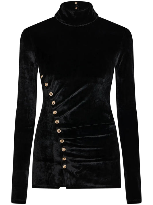 Draped Velvet Top