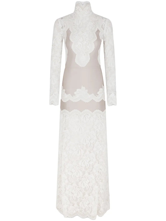Lace Jersey Maxi Dress