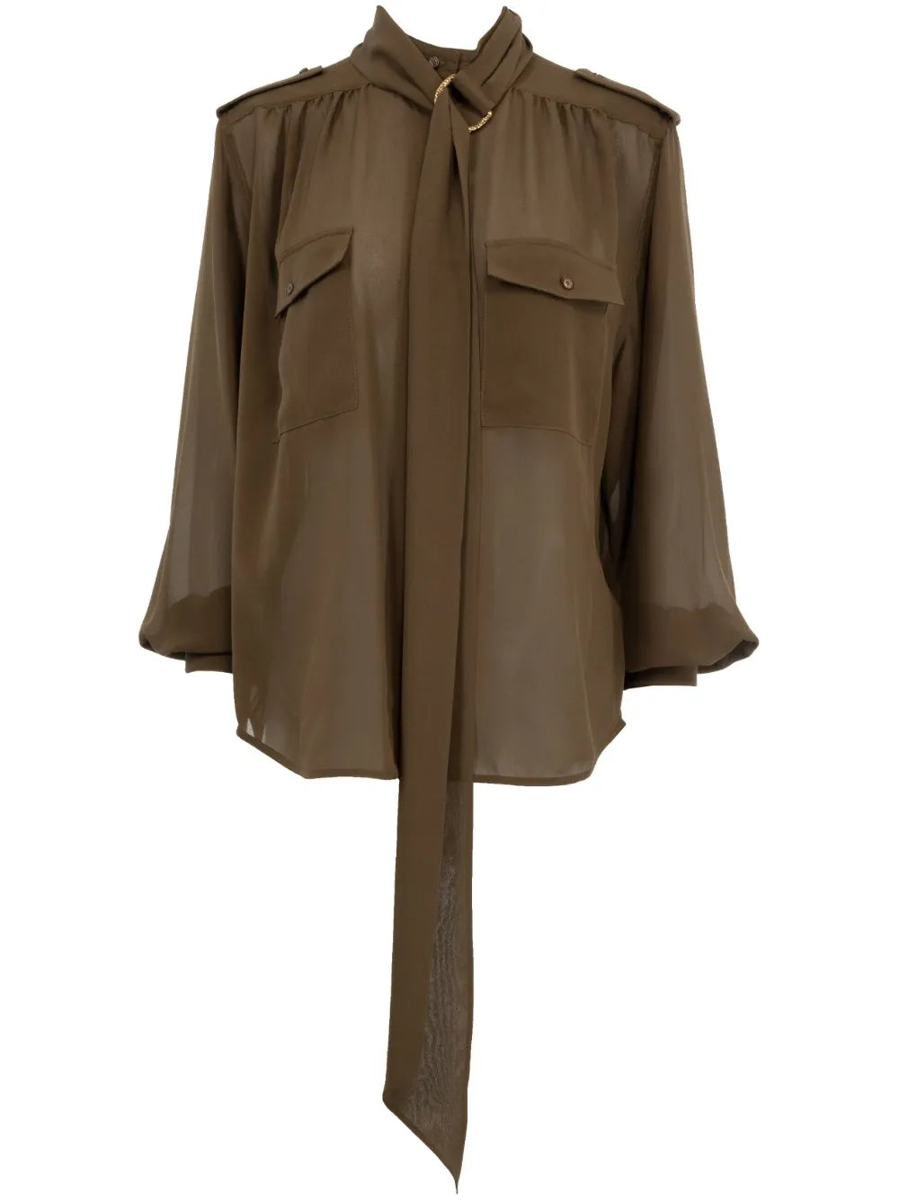 Attached-Bow Shirt