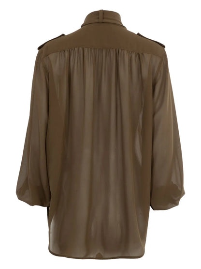 Attached-Bow Shirt