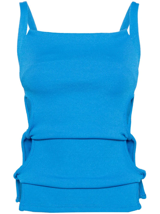 Open Twist Apron Tank Top