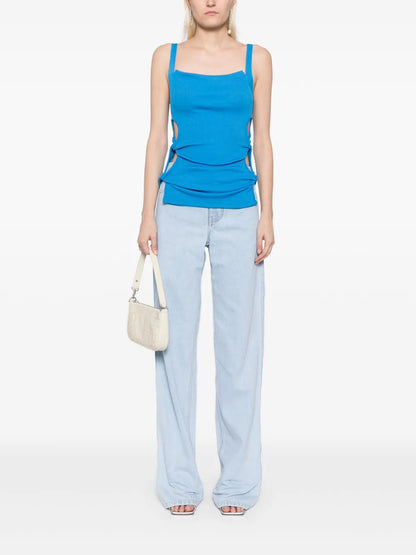 Open Twist Apron Tank Top
