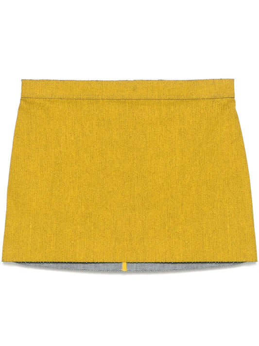Coated-Finish Mini Skirt