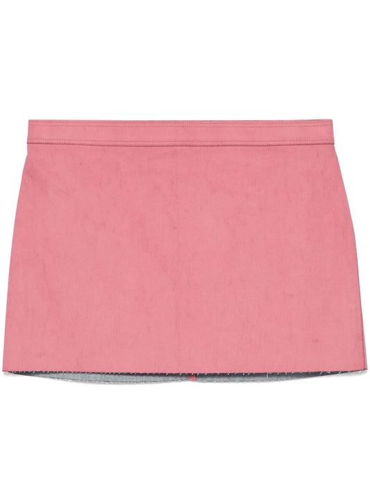 Coated-Finish Mini Skirt