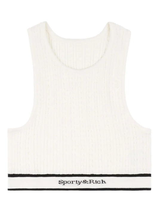 Cable-Knit Sports Bra