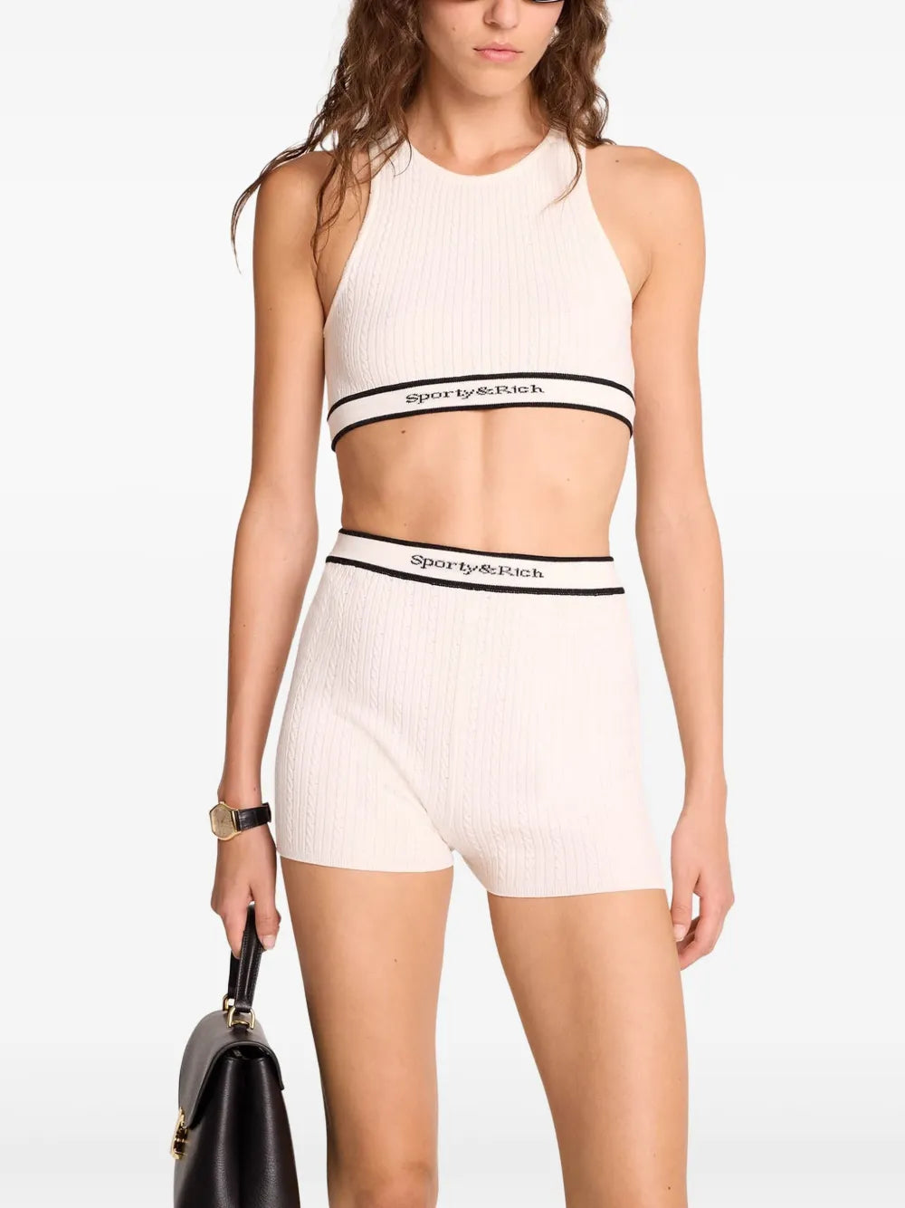 Cable-Knit Sports Bra