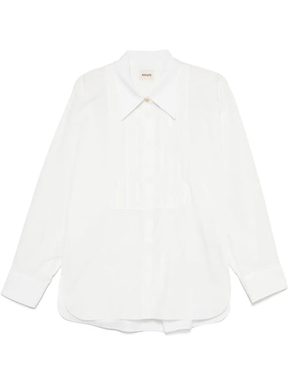 Pintuck-Detailed Shirt