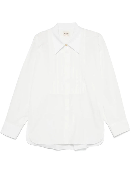 Pintuck-Detailed Shirt