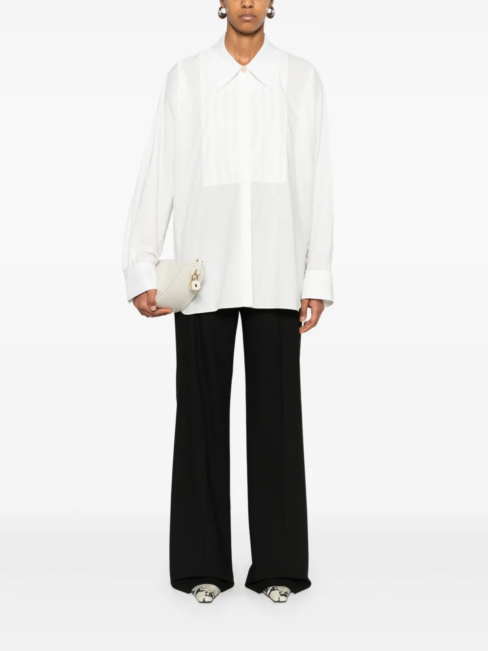 Pintuck-Detailed Shirt