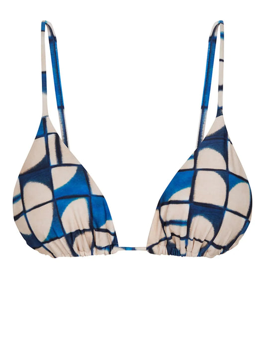 Cascais-Print Bikini Top