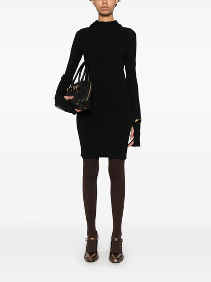 Ribbed-Knit Mini Dress
