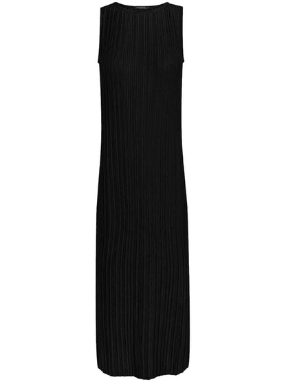 Plissé Midi Dress