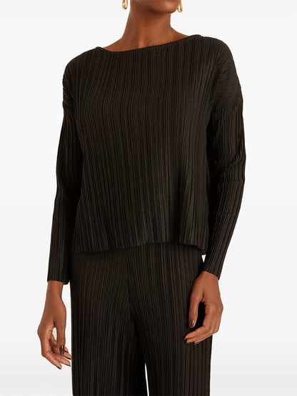 Plissé-Effect Blouse