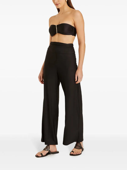 High-Waisted Straight-Leg Trousers