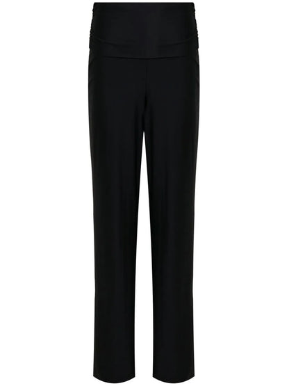 High-Waisted Straight-Leg Trousers