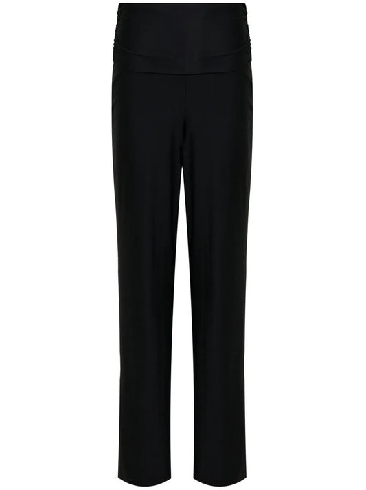 High-Waisted Straight-Leg Trousers