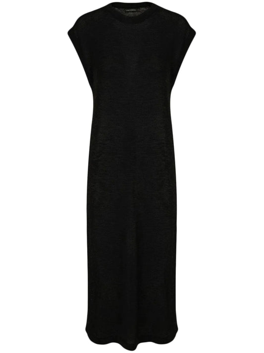 Crochet-Knit Midi Dress