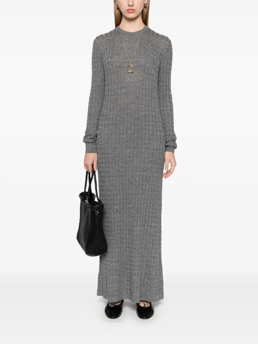 Cable-Knit Maxi Dress